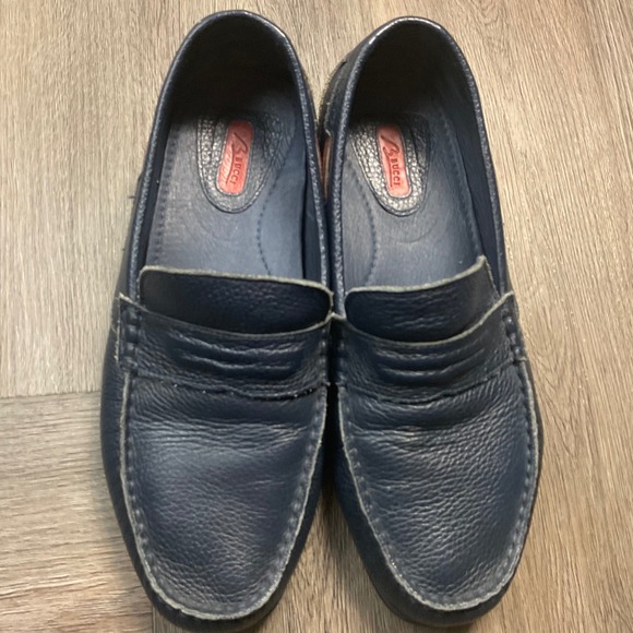 Bacco Bucci Made In Italy Leather Driving Moccasins Mens 10 Navy‎ Preppy Classy main image 5